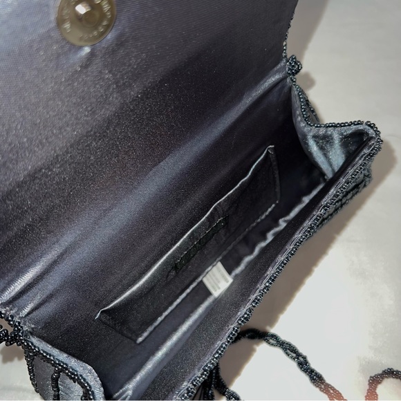 NWT BIJOUX TERNER BAG MINI EVENING CLUTCH SEQUINED #10518 GRAY SILVER - Picture 4 of 6